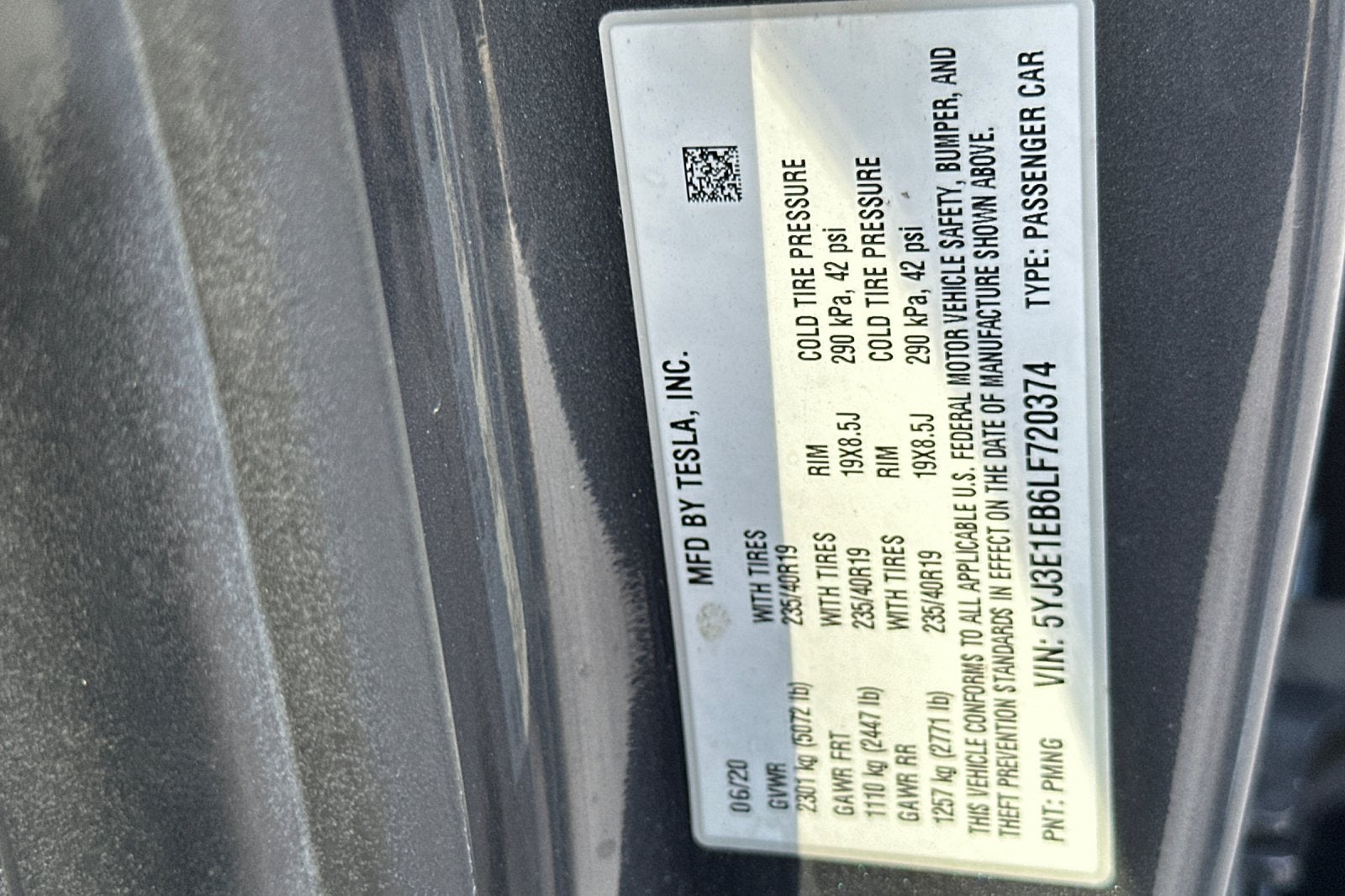 2020 Tesla Model 3 Long Range